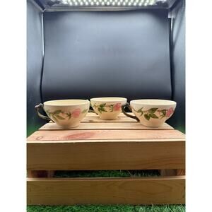 Vintage Franciscan Desert Rose Tea Cups - Set of 3 – Twig Handle